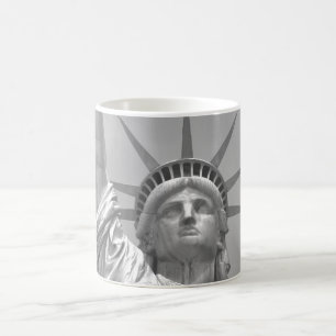 Taza De Café Estatua vintage de la Libertad Fotografía de Cierr