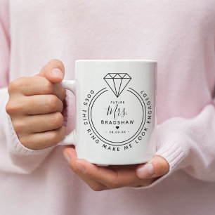 Taza De Café ¿Este anillo me hace parecer comprometida? Moderno