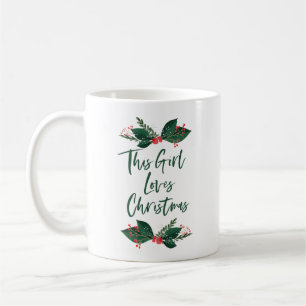 Taza De Café Este Chica ama a los Navidades