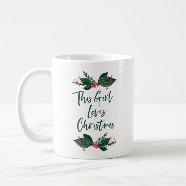 Taza De Café Este Chica ama a los Navidades (Izquierda)