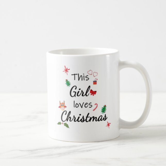 Taza De Café Este chica ama a los Navidades, a los Navidades de (Derecha)