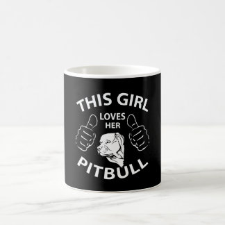 Taza De Café "Este chica ama su pitbull "