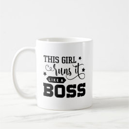Taza De Café Este chica lo corre tiene gusto de Boss
