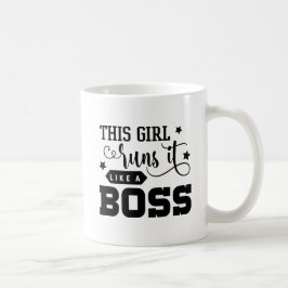 Taza De Café Este chica lo corre tiene gusto de Boss