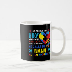 Taza De Café Este chico me llama autismo de la abuela Nana
