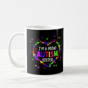 Taza De Café Este Corazón De Autismo Colorido Hecho Con Piezas