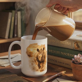 Taza De Café Este es el rinoceronte de África | Fuerza Salvaje 