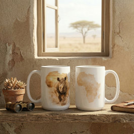 Taza De Café Este es el rinoceronte de África | Fuerza Salvaje