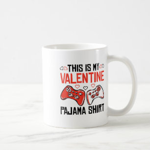 Taza De Café Este Es Mi Chica De Valentine Pajama Shirt Gamer.