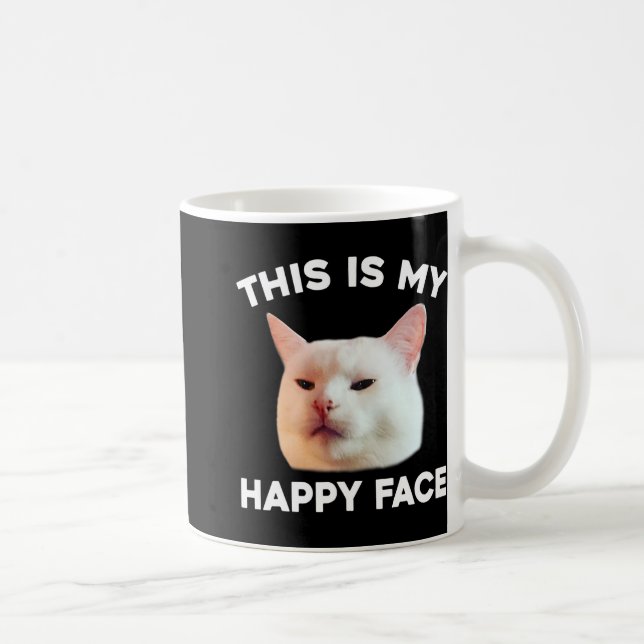 Taza De Café Este Es Mi Face Feliz Que Mueve El Cat Meme Sarcas (Derecha)