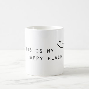 Taza De Café este es mi lugar feliz diseño moderno simple