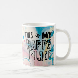Taza De Café Este Es Mi Lugar Feliz Pastel Mug