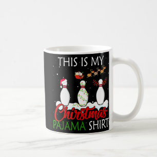 Taza De Café Este Es Mi Navidad Pajama Bowling Lover Xmas Gi
