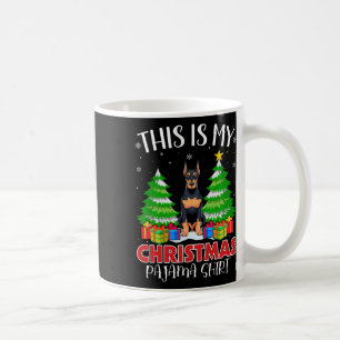Taza De Café Este Es Mi Navidad Pajama Doberman Pinscher Dog