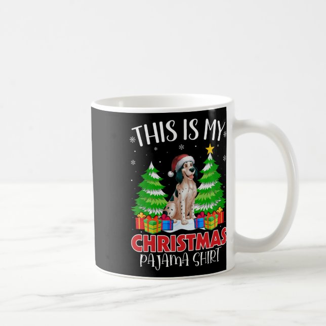 Taza De Café Este Es Mi Navidad Pajama English Setter Dog Xma (Derecha)