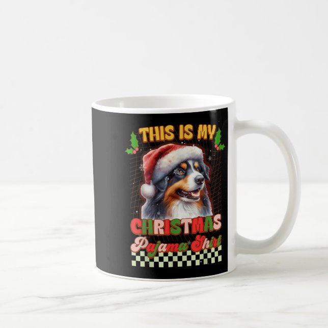 Taza De Café Este es mi Navidad Pajama Funny Sheph Australiano (Derecha)