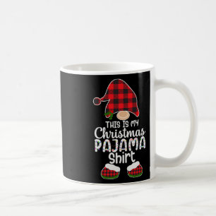 Taza De Café Este Es Mi Navidad Pajama Gnome Xmas Red Plaid 1