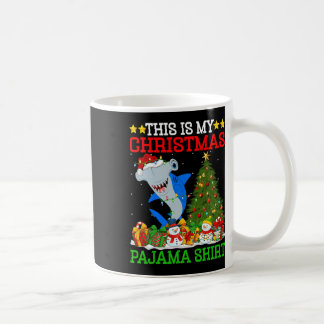 Taza De Café Este Es Mi Navidad Pajamas Hammerhead Shark Chris