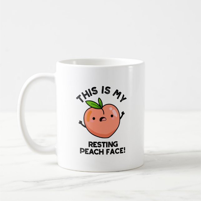 Taza De Café Este Es Mi Peach Face Pun Descanso (Izquierda)