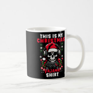 Taza De Café Este es mi video de juegos de pijama de Navidad es