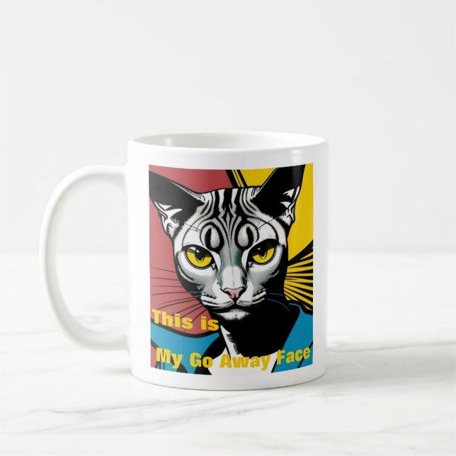 Taza De Café Este es mi zapato de gata Go Away Face (Izquierda)