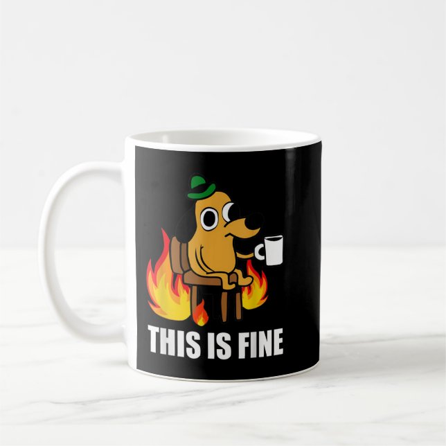 Taza De Café Este es un buen meme de internet de perros que que (Izquierda)