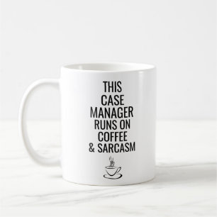 Taza De Café Este Gerente De Fundas Funciona Con Café Y Sarcasm