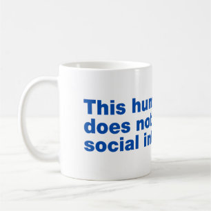 Taza De Café Este humano no apoya la interacción social
