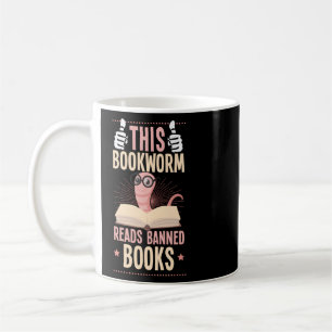 Taza De Café Este libro de gusanos lee libros prohibidos Re lib