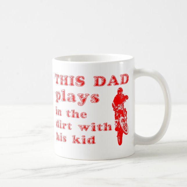 Taza De Café Este Papá Juega En La Bicicleta Sucia Motocross Mu (Derecha)