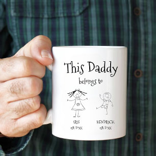 Taza De Café Este Papi Pertenece A Mug Con Nombres De Niños