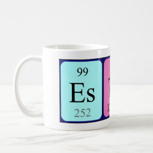 Taza De Café Estela periódica nombre de tabla mug