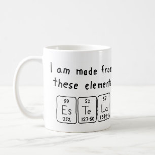Taza De Café Estela periódica nombre de tabla mug