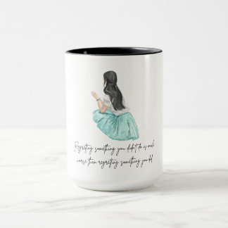 Taza de café estética con cita inspiradora