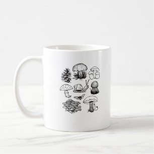 Taza De Café Estética Cottagecore Goblincore Hongo Caracol