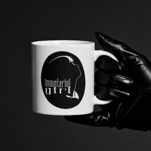 Taza De Café Estética de chica gótica, chica material, chica fa
