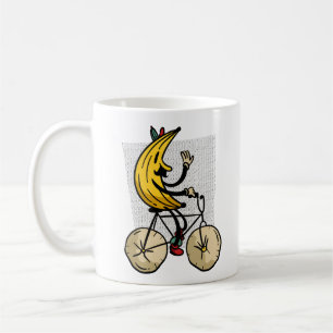 Taza De Café Estética de dibujos animados de plátano retro mont