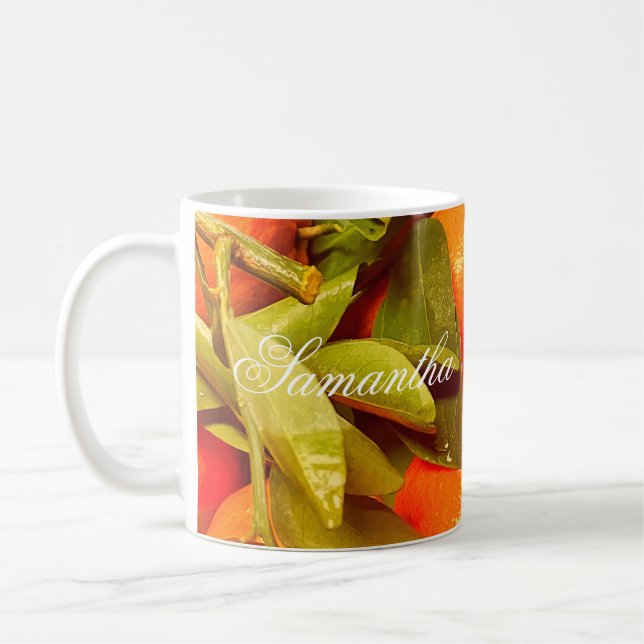 Taza De Café Estética de fruta Naranja suave (Izquierda)