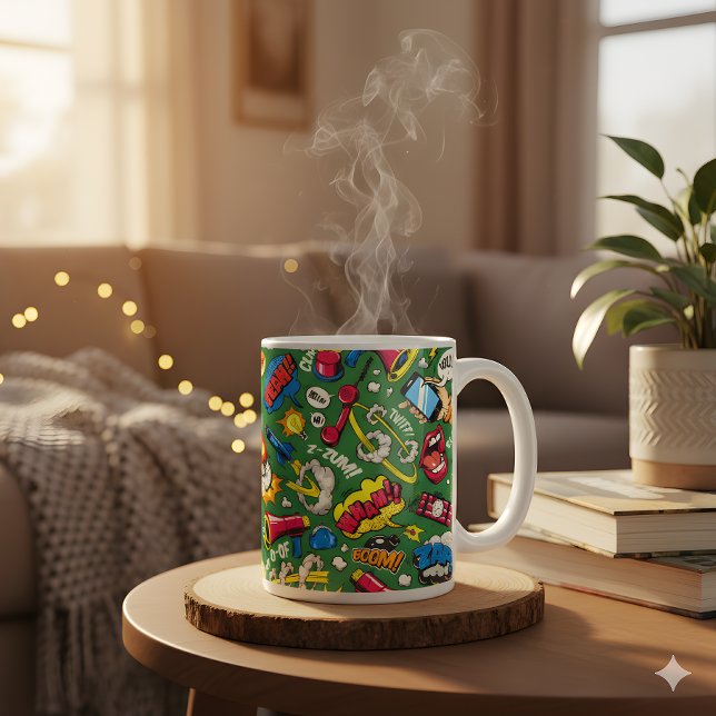 Taza De Café Estética de historietas retro para el estilo urban (Subido por el creador)