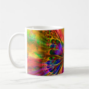 Taza De Café Estética de la mariposa de arreglo