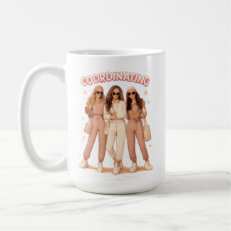 Taza De Café Estética de Outfit Coordinado Amigas Vibes