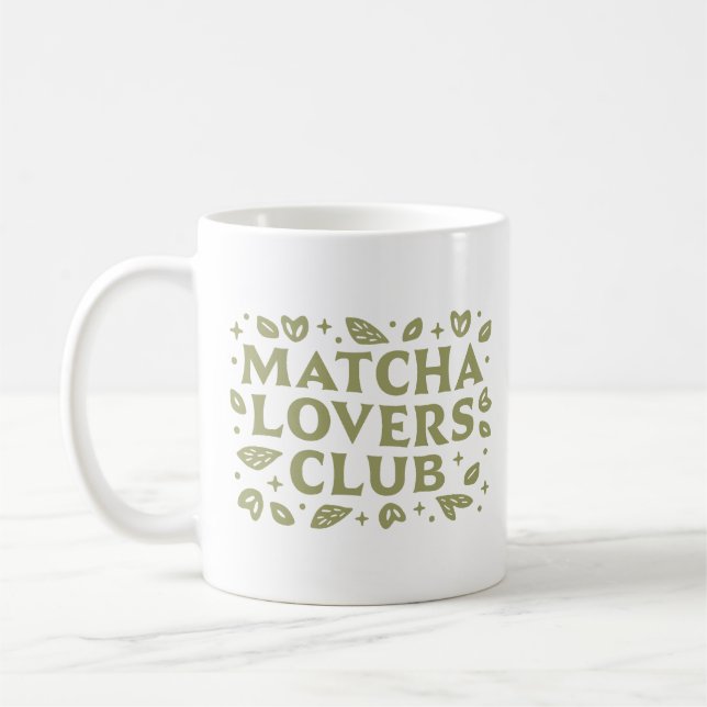 Taza De Café Estética del club de los amantes de la Matcha (Izquierda)