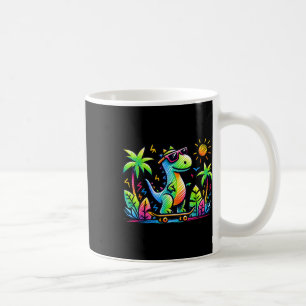 Taza De Café Estética Kidcore Dinosaurio Skateboarding Doodle A