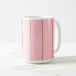 Taza De Café Estética Patrón de Madera Vertical Color Rosa