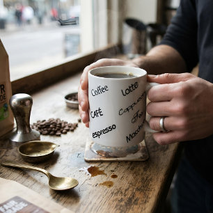 Taza De Café Estética tipográfica chic de barra de café minimal