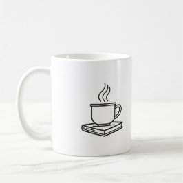 Taza de café estética y taza de lectura para amant
