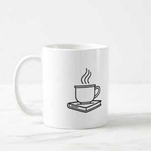 Taza de café estética y taza de lectura para amant
