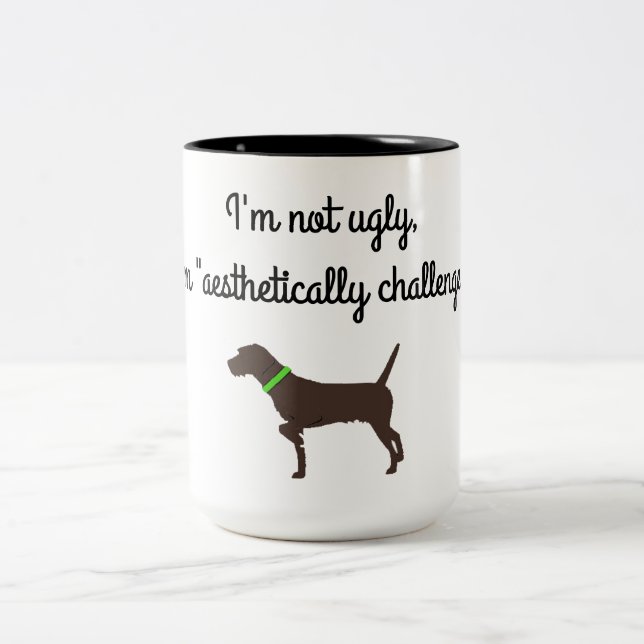 Taza de café "estético desafiada" de Pudelpointer (Centro)