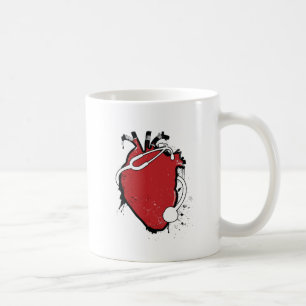 Taza De Café estetoscopio anatómico del corazón