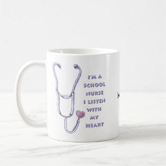 Taza De Café Estetoscopio Corazón Enfermera Escolar